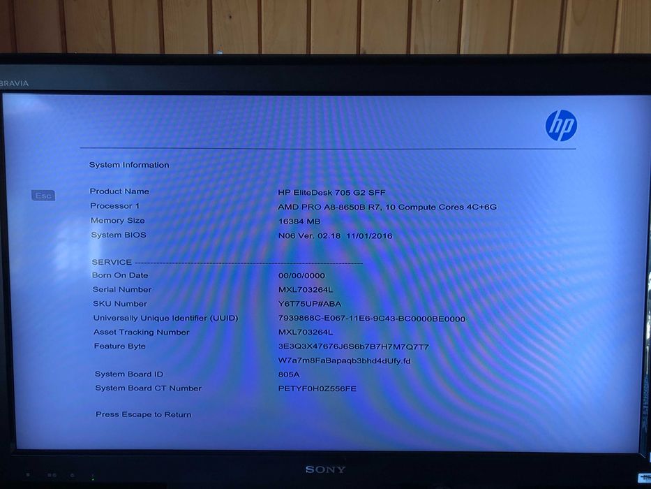 HP EliteDesk 705 G2 SFF,AMD PRO A8 8650B 3200MHz 8MB,16GB Ram,NO hard