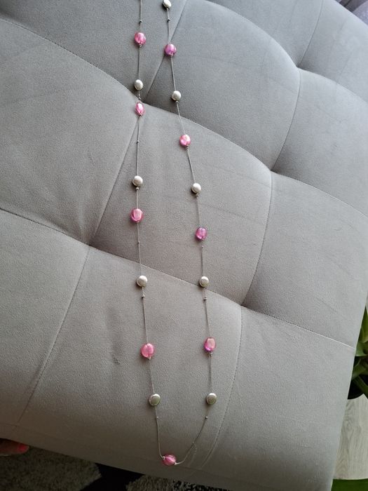 Колие  сребърно и лилаво