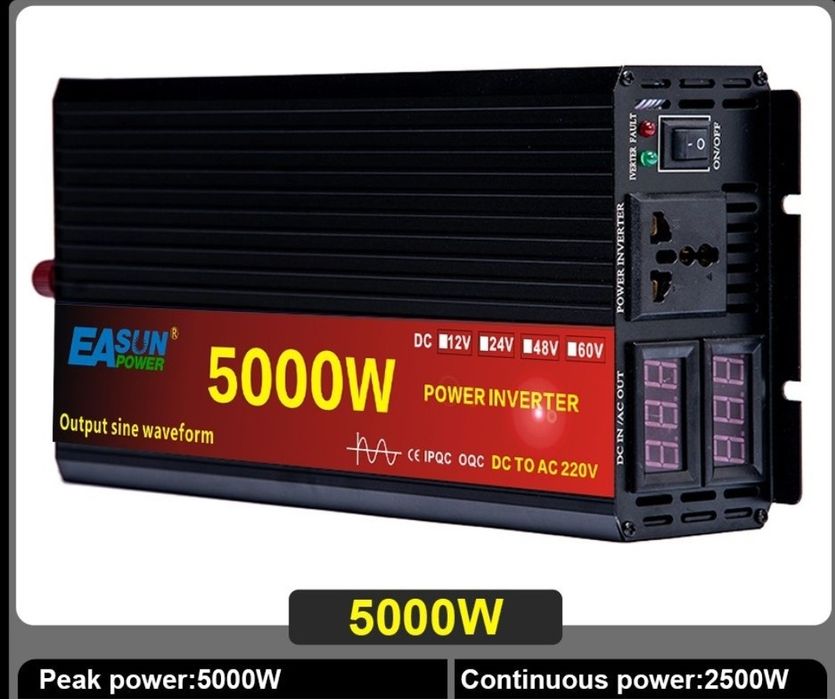 Invertor 12V 5000W sau 24V 5000W sinus pur