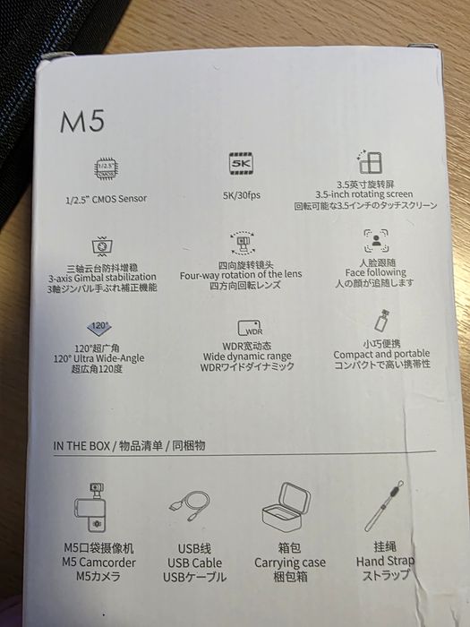 Camera Pocket  5K,ORDRO M5 DJI  vlog