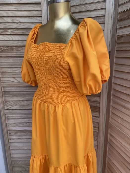 Rochie lungă portocalie