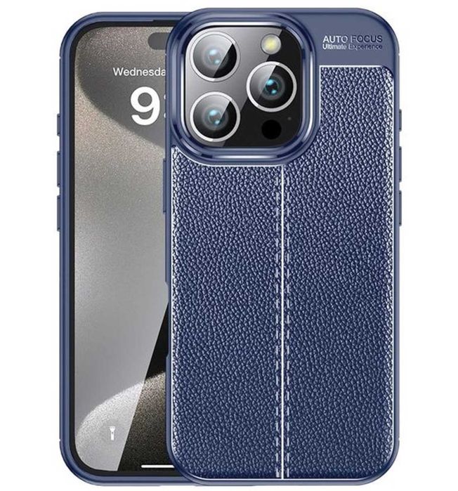 Husa Premium Antisoc model tip PIELE pentru iPhone 16 Pro / 16 Pro Max