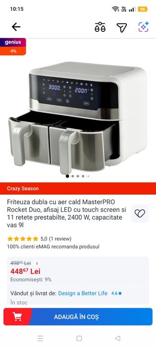 Air frayer nou la cutie