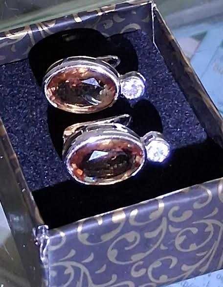 Нови сребърни обеци с камък султанит и комплекти