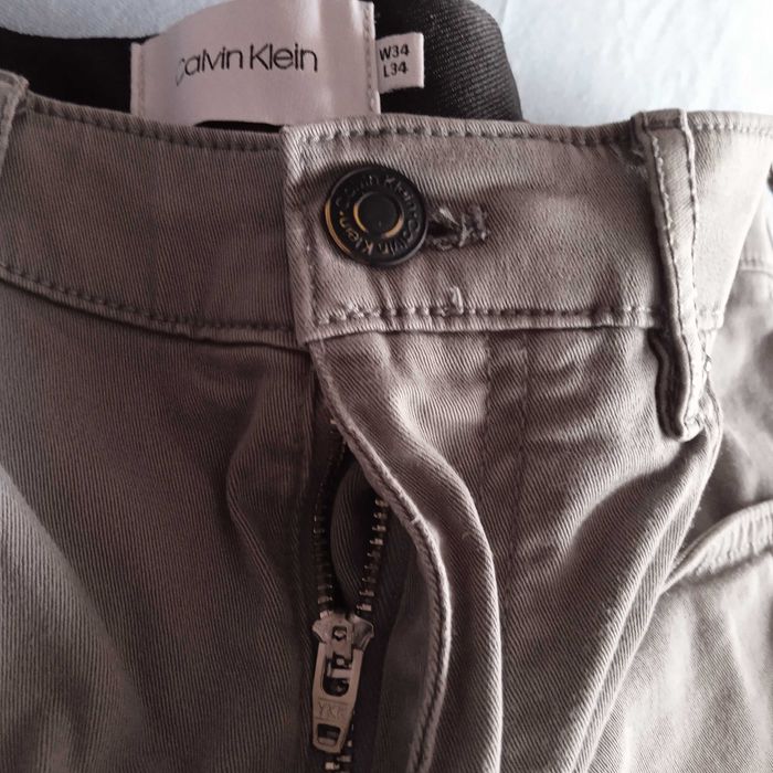 КАТО НОВИ+ПОДАРЪК! CALVIN KLEIN W34/L34 Cement Gray CK jeans оригинал