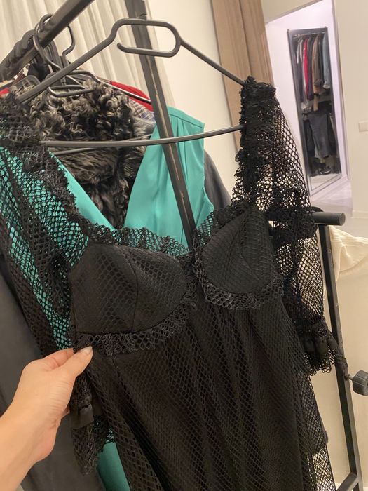 Платье вечернее чёрное длинное