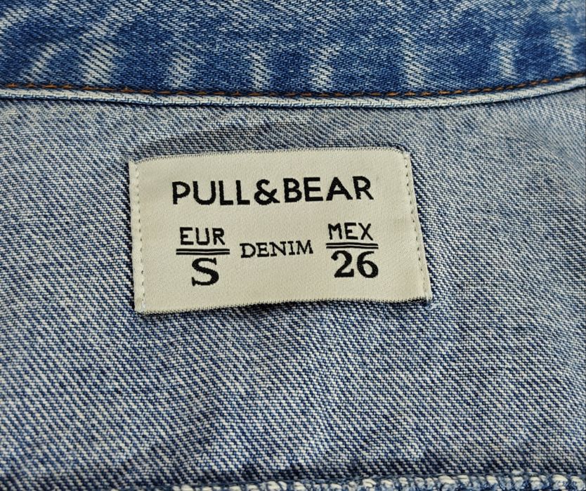 Geacă denim Pull&Bear S, albastru deschis, clasică