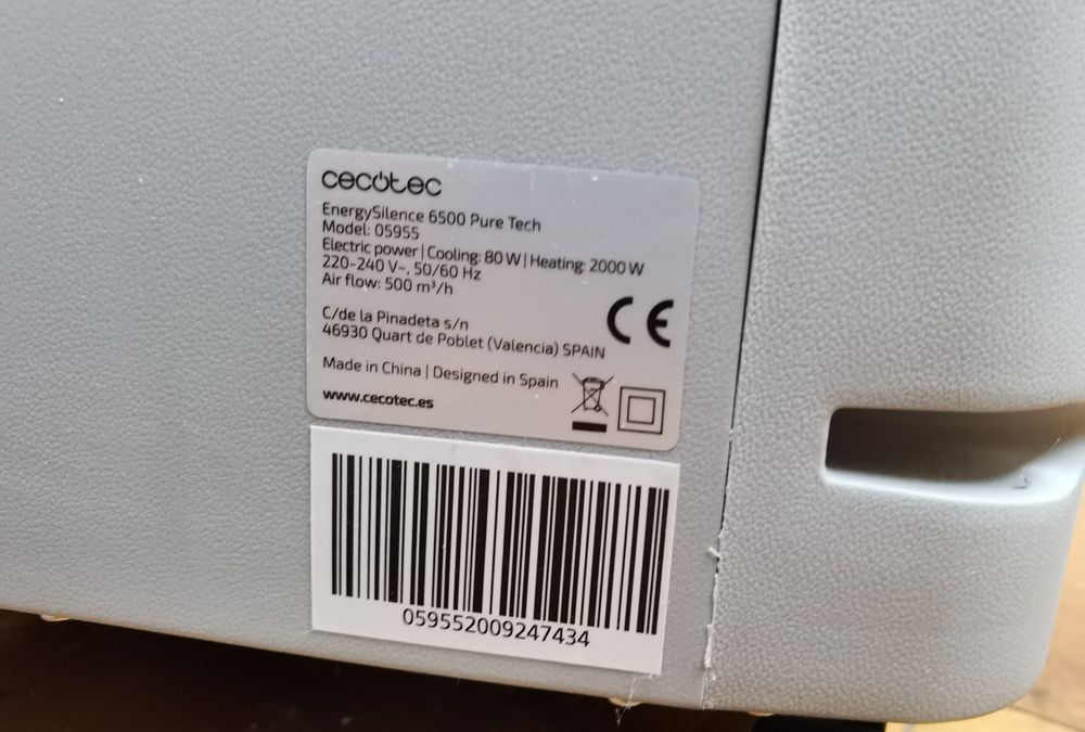 Преносим климатик и овлажнител Cecotec EnergySilence PureTech 6500