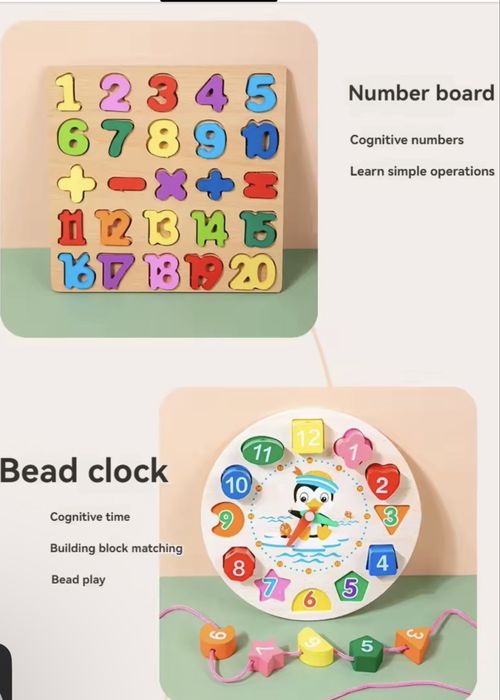 Set joc din lemn pentru copii de peste 3 ani