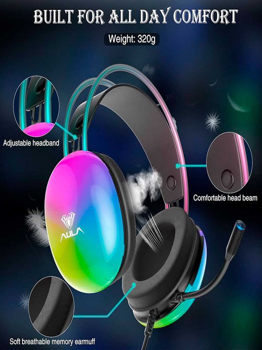 Наушники проводные AULA S505 - идеальный звук и микрофон