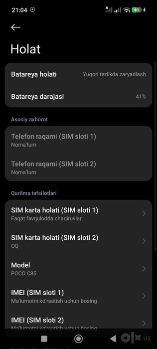 Poco c58 Ubaydulla