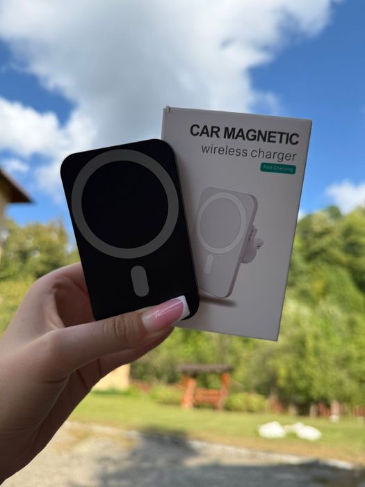 Suport Auto Prindere Magnetica & Incarcare Wireless