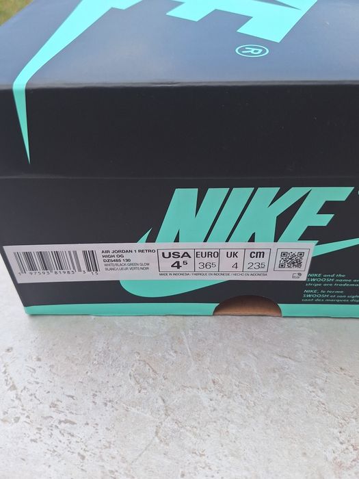 Air Jordan 1 High "Glow Green" 36.5