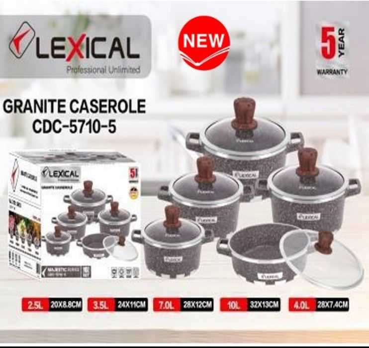 Комплект гранитни тенджери от 10 части 195лв.