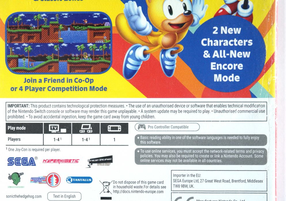 Sonic Mania Plus Nintendo Switch