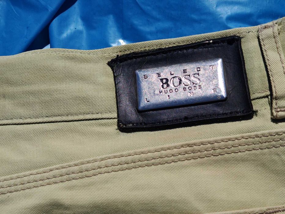 Blugi vintage Hugo Boss Select Line Alabama marimea 40 34 verde oliv / militar Made in Italy