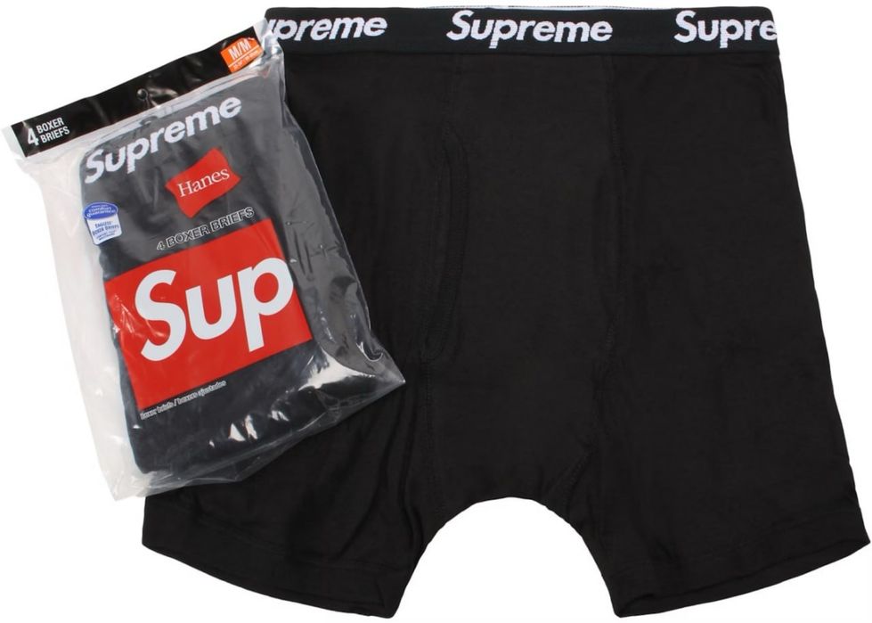Boxeri Supreme x Hanes – 4 Perechi – Mărime M – Negri – Noi, Sigilați