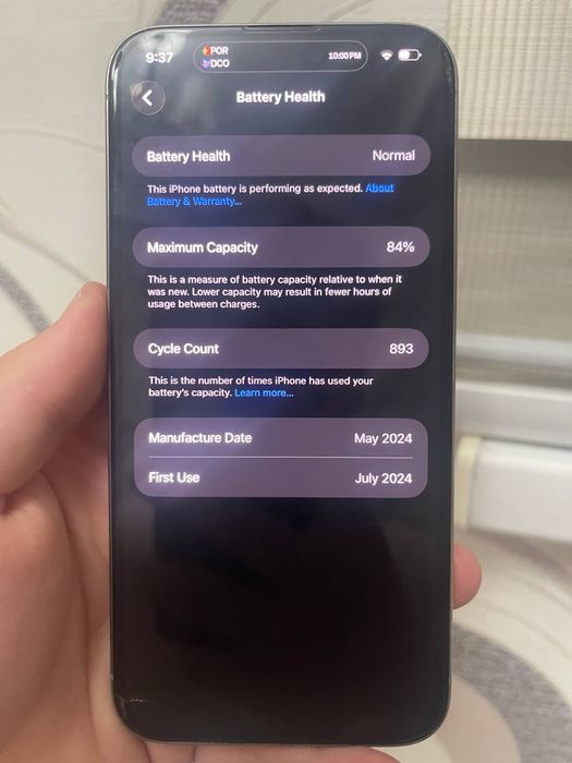 iPhone 15 pro max garantiyasi ba