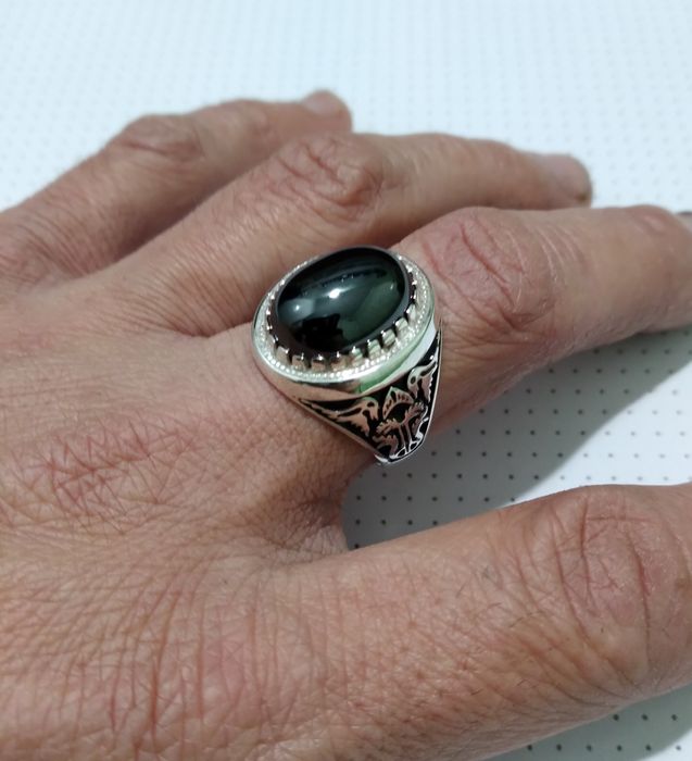 Кольцо серебряное мужское.Перстень.