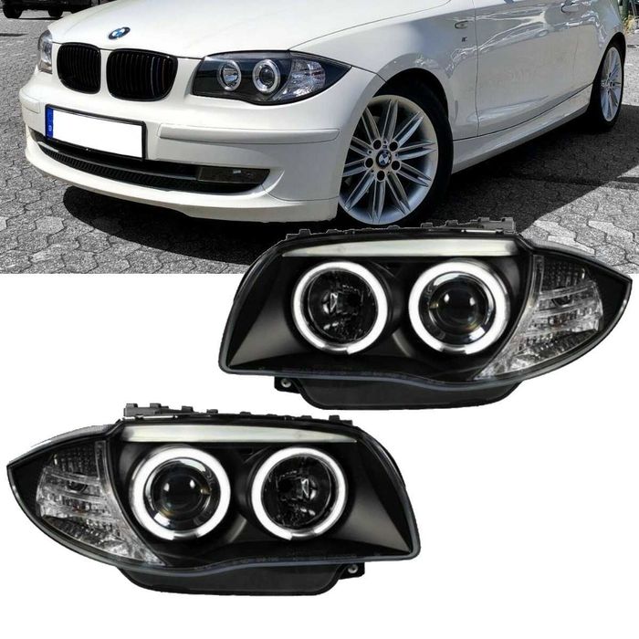 Фарове БМВ 1  Е81 Е82 Е87 Е88 ЛЕД Нови Тунинг BMW E87 E82 LED Angle ey