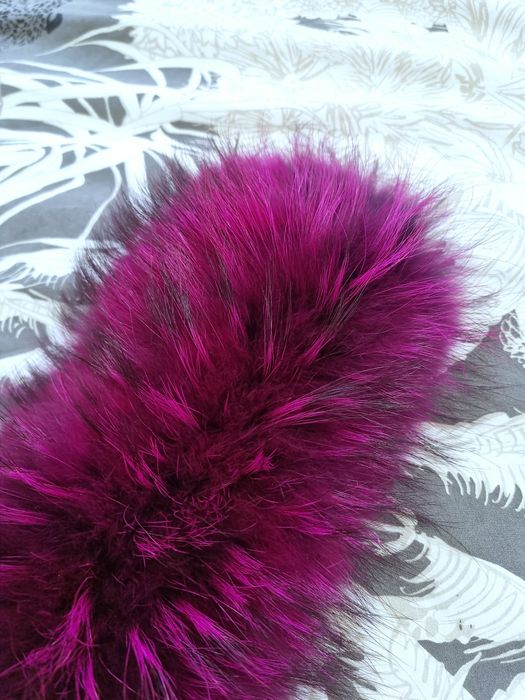 Guler Blana Naturala Nou pt Geaca / Parka Roz negru mob fuchsia