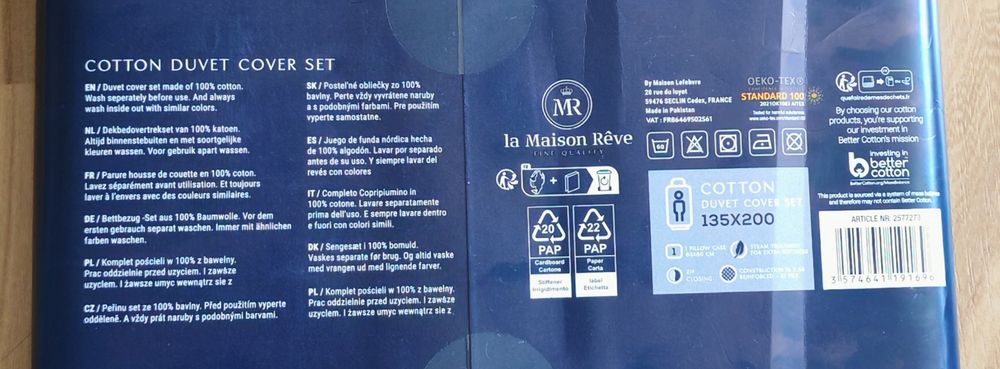 Lenjerie de pat La Maison Reve Premium Bumbac, Noua