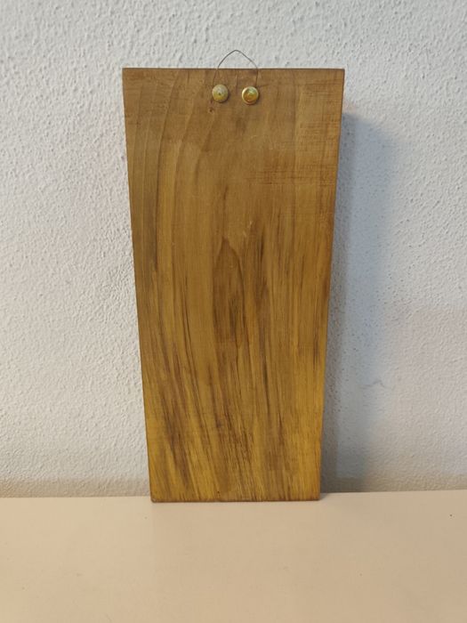 Винтидж ръчно резбовано дървено пано – женска маска, етно стил