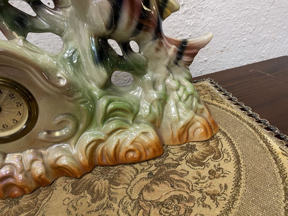 Немски порцеланов часовник - морски свят