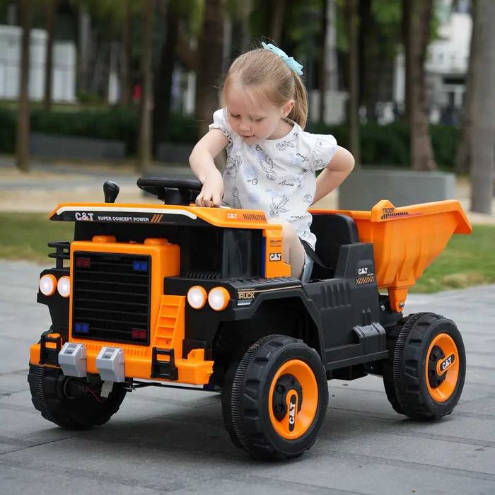 Basculanta electrica, Kinderauto BJDQ818 120W 12V 10Ah galben