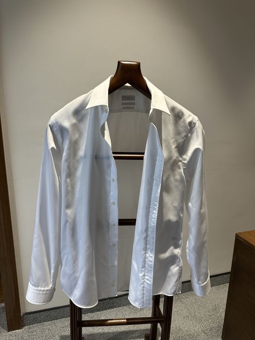 Белая рубашка NetWork Slim Fit