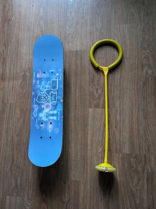 Детский скейт, скакалка