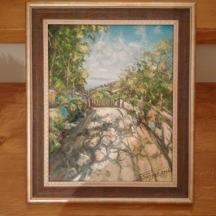 Картина маслена Паунов 2014 г.