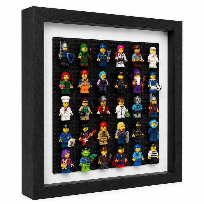 Ramă lemn figurine LEGO minifigures – cadou pt colecționari