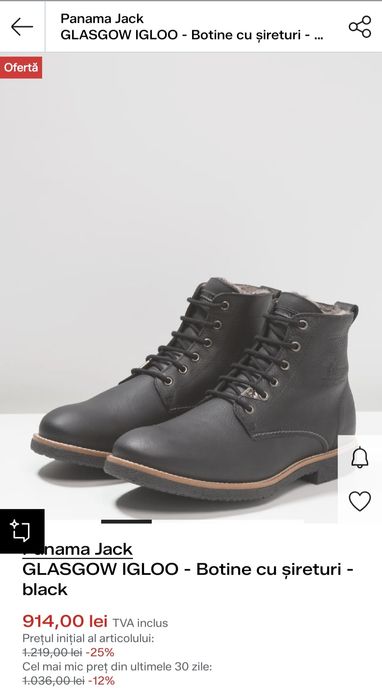 Ghete piele Panama Jack - Glasgow  Igloo