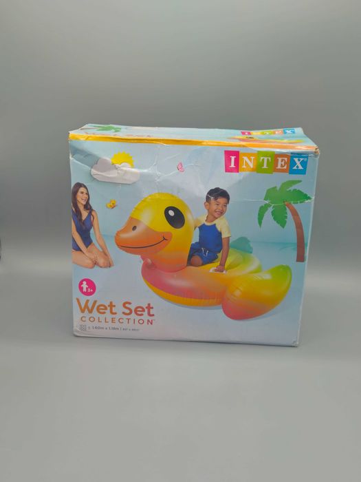 Голямо надуваемо пате Intex Wet Set за басейн с дръжки, 160 x 118 см