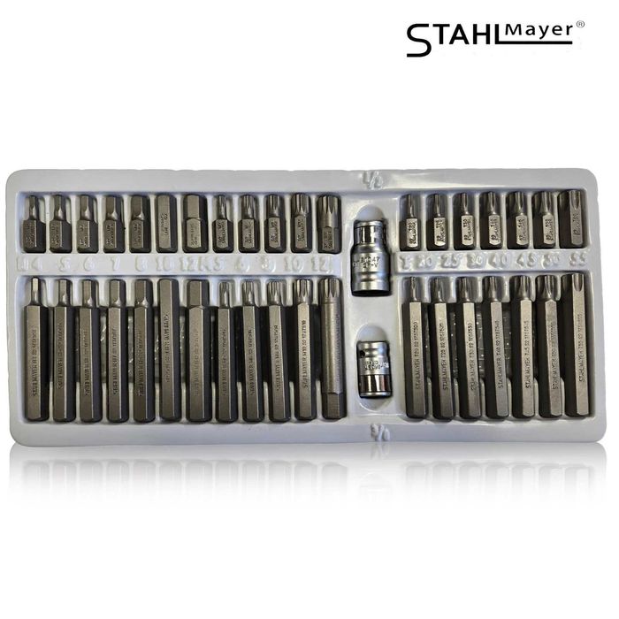 Комплект битове-накрайници STAHLMAYER Hex, XZN и Torx – 40 броя