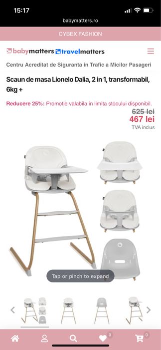 Scaun de masă (Lionelo)