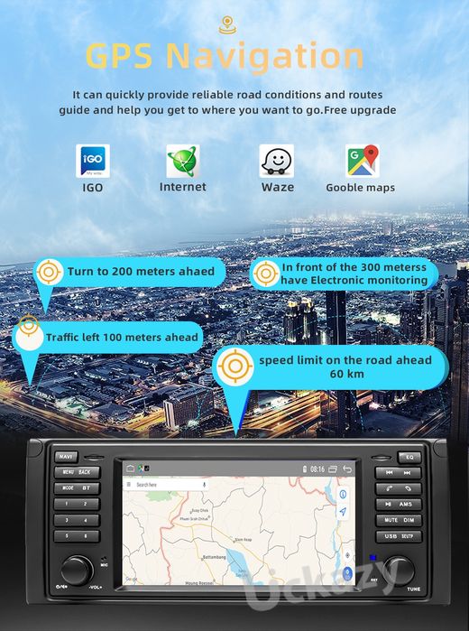Android 14 Навигация Мултимедия BMW E39 4/8гб 8core БМВ Андроид 12