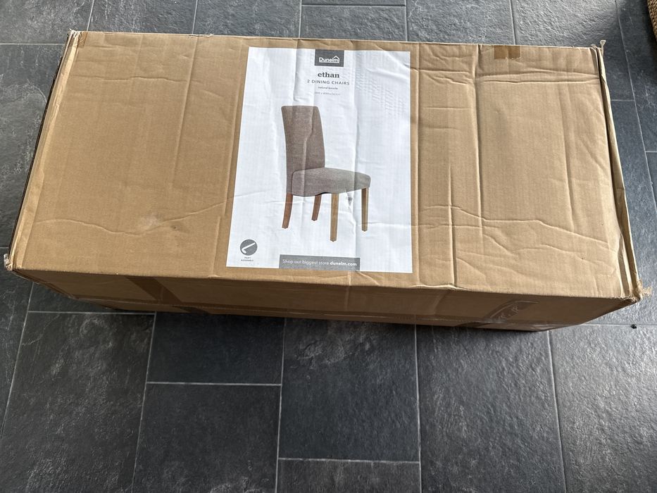 Set de 2 scaune de sufragerie Ethan, noi