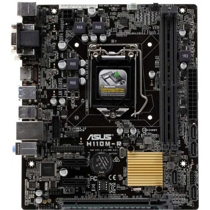 Placa de baza 1151 Asus H110M-R DDR4 USB 3.0 DVI HDMI