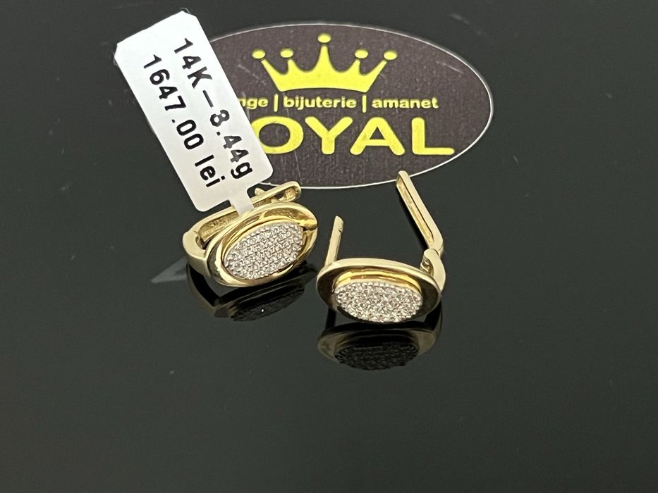 Bijuteria Royal CB : Cercei dama aur 14k 585   3,44 gr