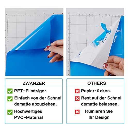 Folii vinil autoadeziv- Zwanzer, vinil plotter 30x30cm, diverse culori