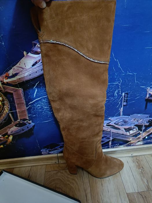 Зимние сапоги замша