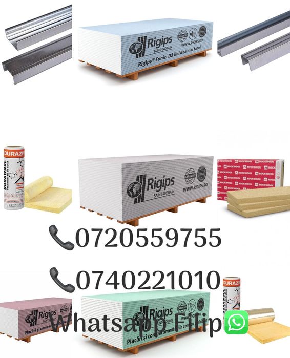 Placa Rigips - Gips-carton - profile metalice - super promoție -