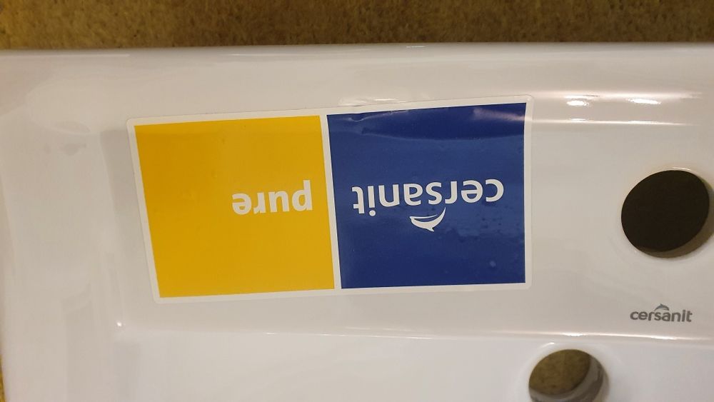 Lavoar + Piedestal baie CERSANIT PURE 55 cm ceramic alb NOI