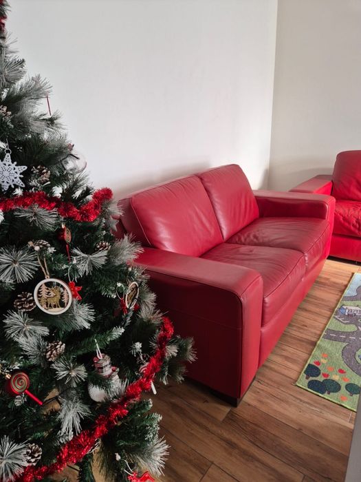 Canapele piele rosie