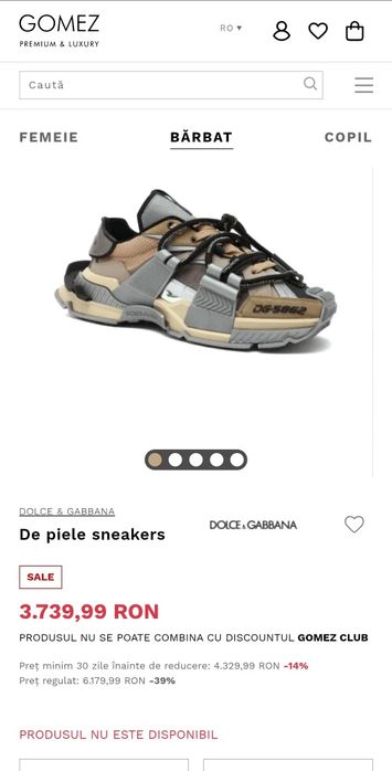 Sneakersi Originali Dolce & Gabbana 45 ca si Noi !