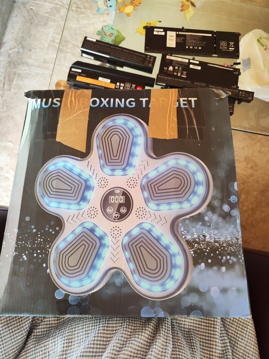 Masina de box muzicala pentru copii, 9 moduri de ritm, conectare Bluetooth, instalare fara gaurire, negru
