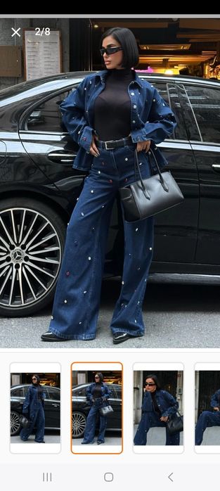 Уникален дънков комплект.Нов.