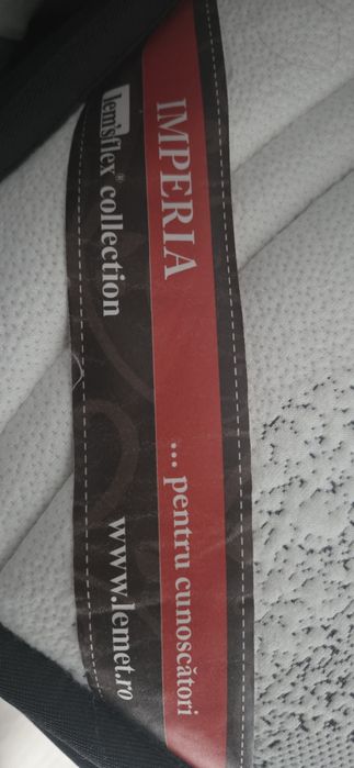 Pat tapitat 160x200 cu lada depozitare  + saltea cu topper inclus